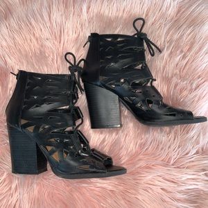 Black Lace Up heels